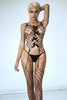 Bow Inset Fishnet Bodystocking