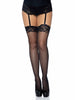 Nylon Sheer Thigh High with Lace Top