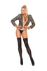 Opaque Thigh High with Satin Bow