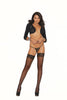 Fishnet Thigh High with Stay-Up Silicone Lace Top