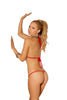 Red Hot  Bikini Top with Matching G-String