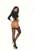 Fishnet Thigh High with Stay-Up Silicone Lace Top